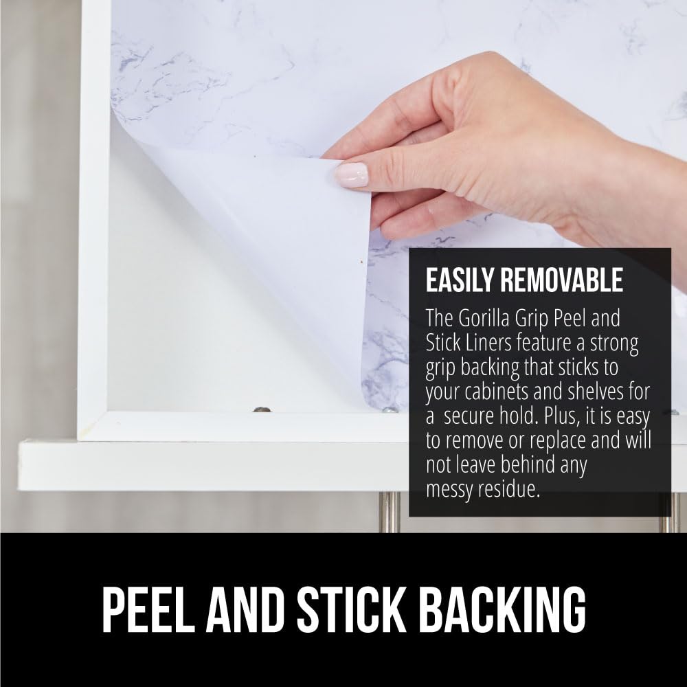 GORILLA GRIP® Peel and Stick Paper, Removable Cover for Books, Shelves, Countertops, Drawers