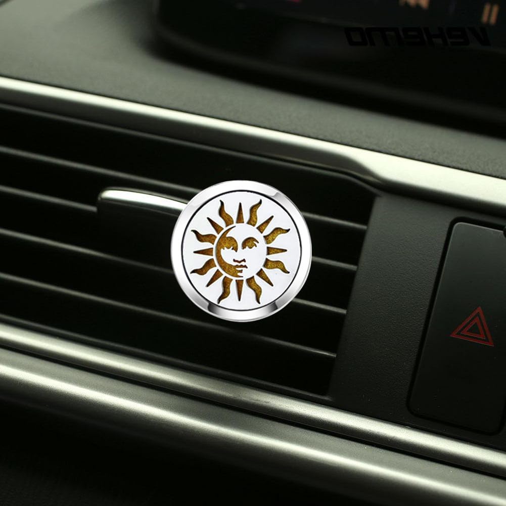 Sun Face Car Diffuser Vent Clip Aromatherapy Essential Oil Car Diffuser Vent Clips Air Freshener Car Accessories Mother's Birthday Gifts