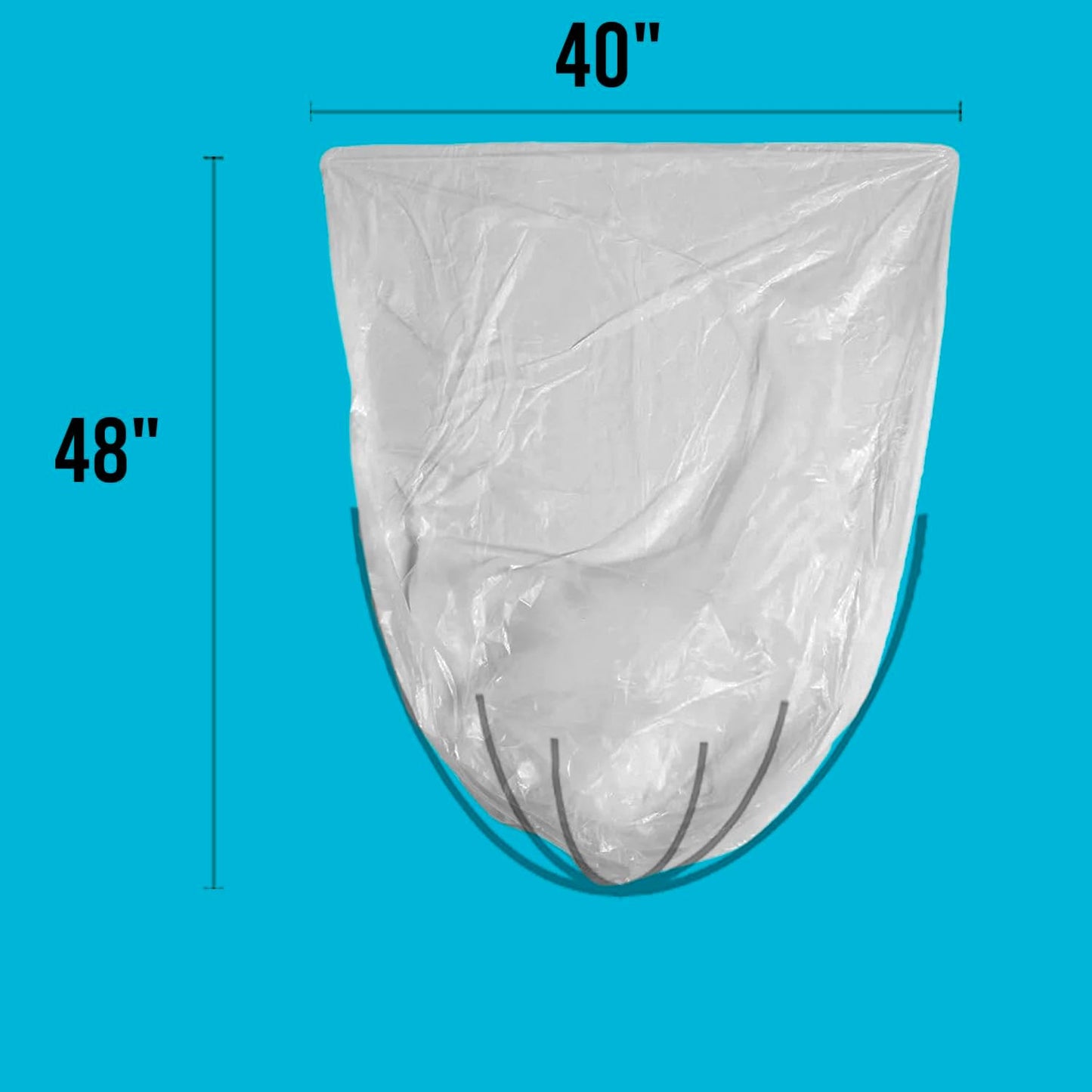 40-45 Gallon Trash Bags, 250 Count Bulk, Heavy Duty Clear Plastic Recycling Garbage Bags, Multi-purpose Can Liners for Business Home Commercial, Industrial Contractors, Storage, Outdoor