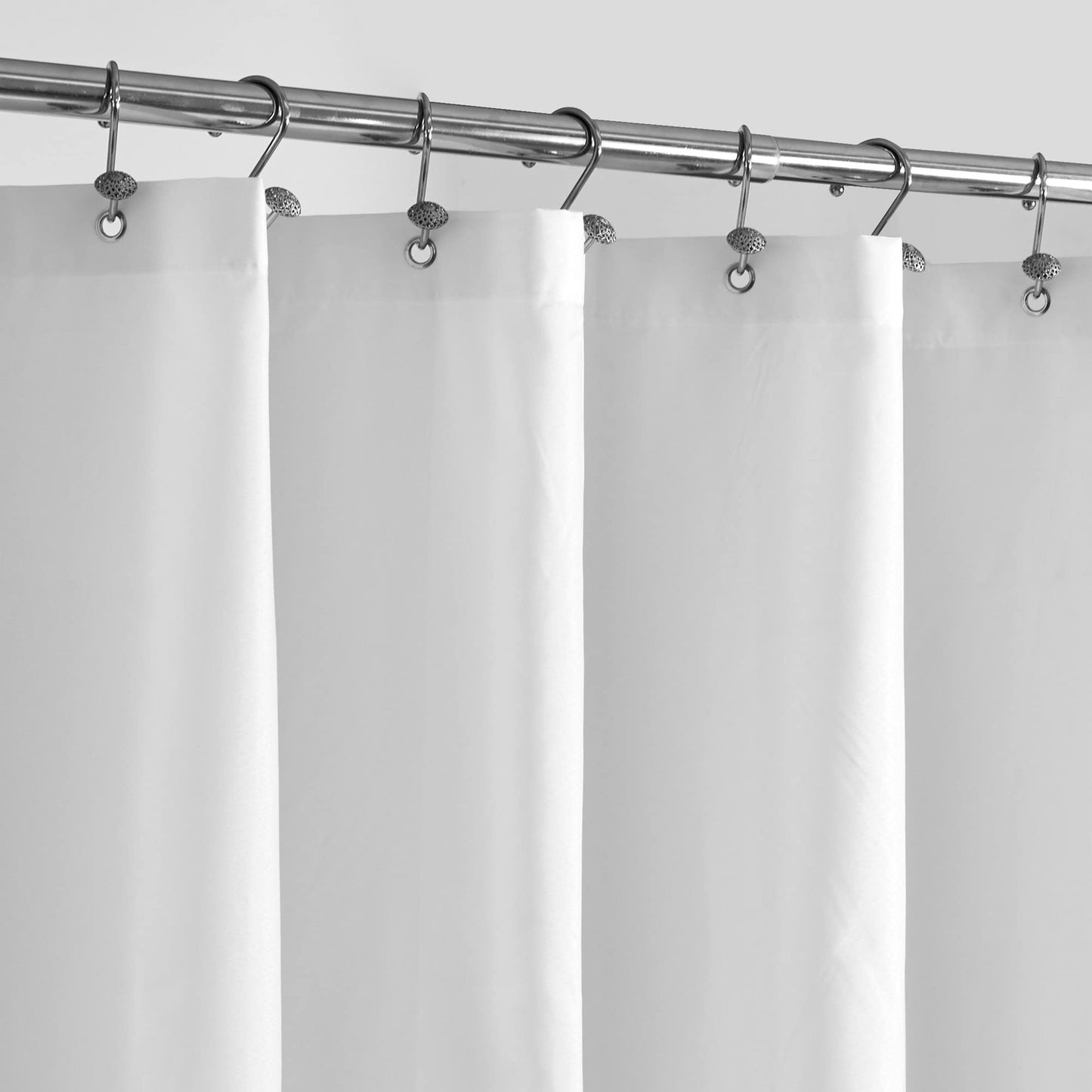ALYVIA SPRING Extra Long Waterproof Fabric Shower Curtain Liner White 72x84