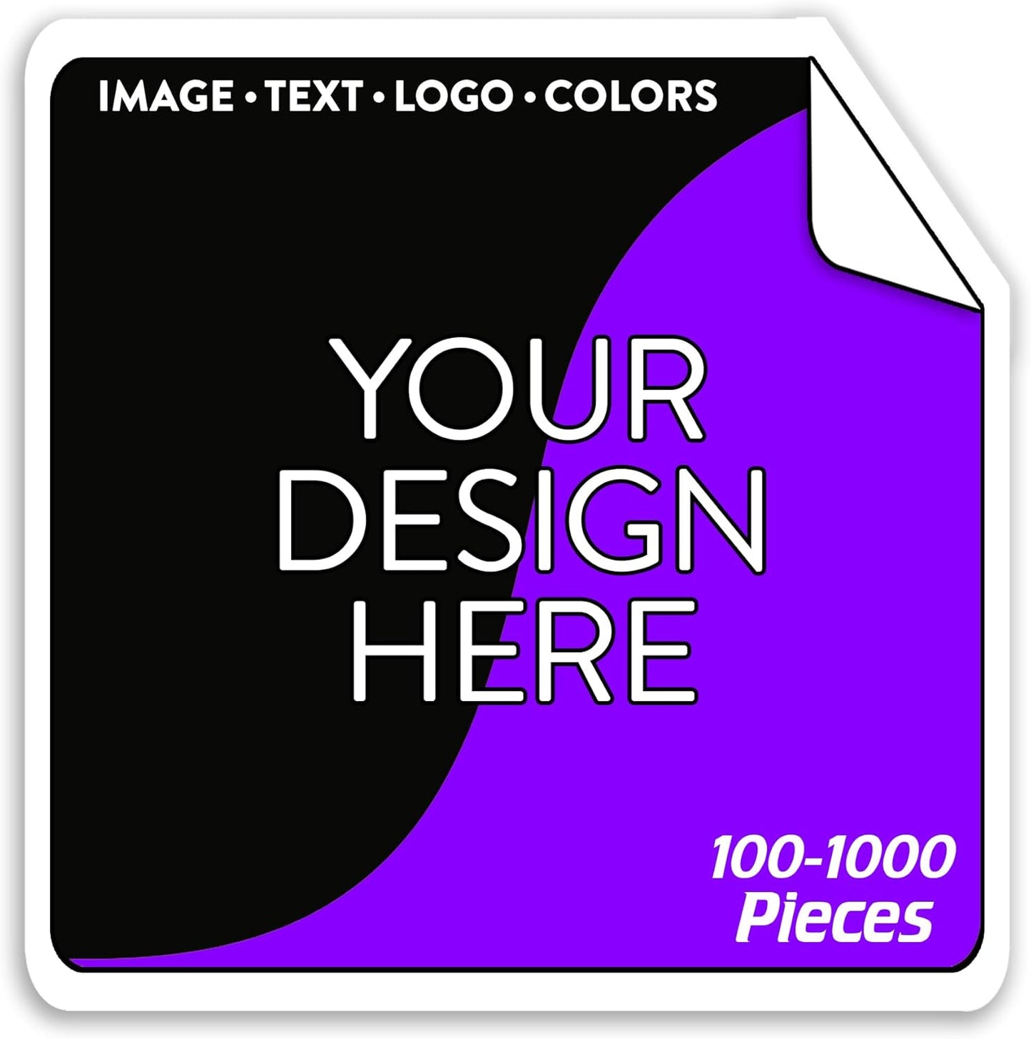 5-1000 Custom Vinyl Stickers - Upload Your own Image, Text, Design, Logo - Personalized Logo Labels for Handmade, Packaging, Bottle, Jars, Candle, Brand Stickers (White, 1.5x1.5 Square)