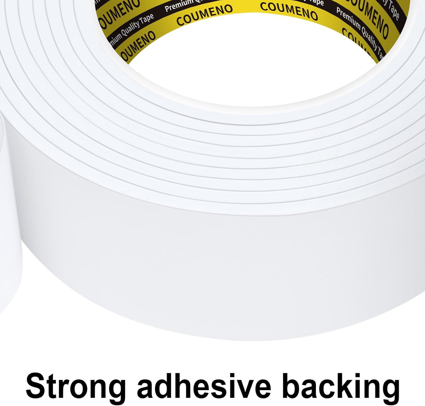 2 Pack Single-Sided Adhesive Foam Tape 1inX9.84FT Single-Sided Sealing Strip Foam Pad Sponge Tape Window Weatherproof White