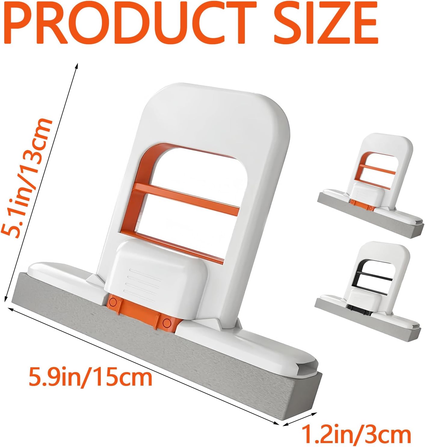 Mini Foldable Desktop Mop, Portable Cleaning Sponge Mop Self-Squeeze Sponge Cleaning Tool for Wet Dry Use on Kitchen Countertops Glass Bathroom Car (1 Pcs Gray)