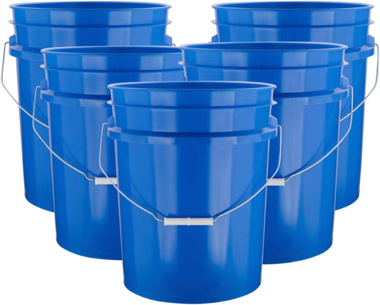 House Naturals 5 Gallon Premium HPDE Plastic Bucket - Made in USA Food Grade Storage Container, BPA