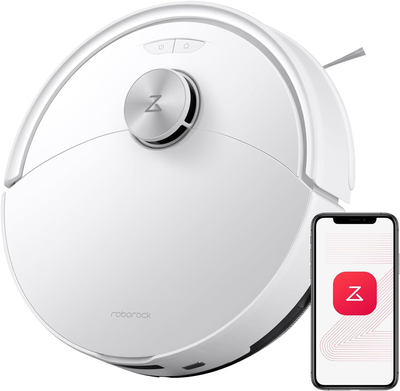 roborock Q10 S5 Robot Vacuum and Mop Cleaner, 10000Pa HyperForce Suction, Dual Anti-Tangle System, Auto-Lifting Mop, ReactiveTech Obstacle Avoidance, App Control, for Pet Hair and Carpet, White