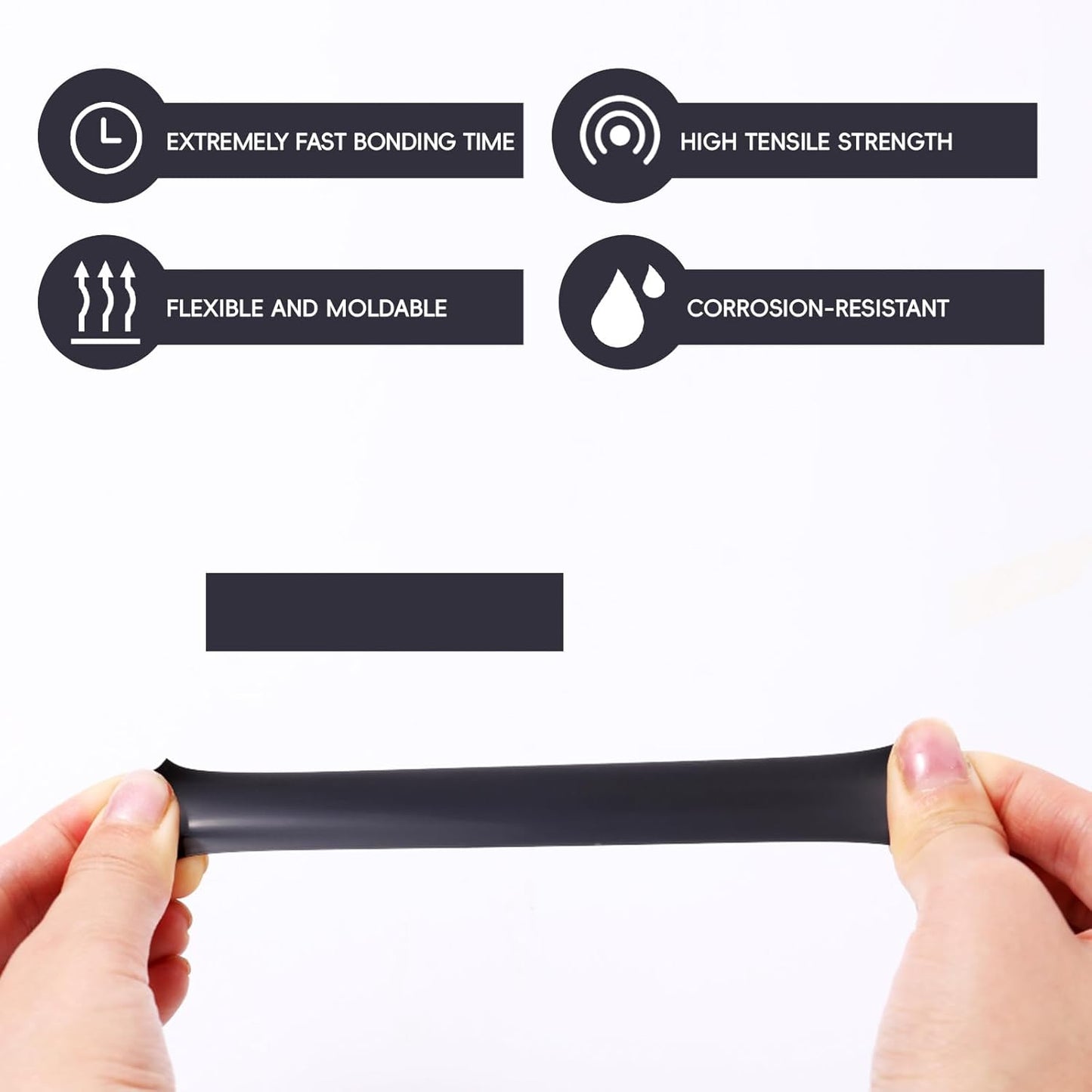 Self Fusing Silicone Tape 4 Rolls 1 in x 10' Black Waterproof Rescue Tape Rubber Leak Silicone Self-amalgamating Tape for Plumbing, Sealing Pipes, Hose Repair, Outdoor Coax and Tool Fixation