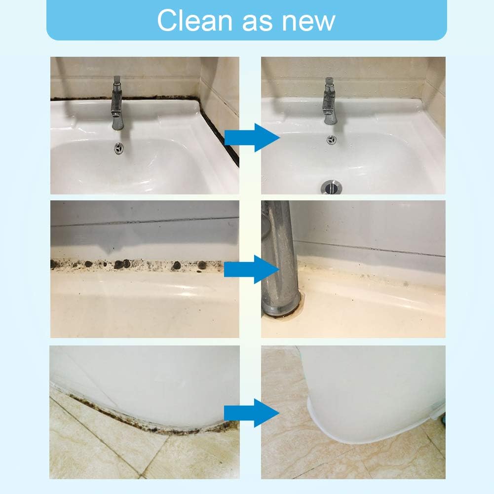 FOLLOWIN Household Mold and Mildew Stain Cleaner Gel Home Cleaner for Front Loader Washing Machine Seal,Tiles Grout,Window Sealant, Bathroom Grout, Sink,Shower Cleansing 8oz