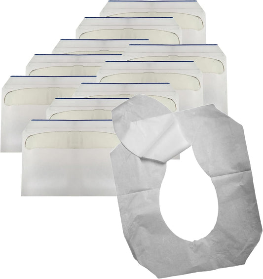 2500 Paper Toilet Seat Covers - Thick Flushable Half-Fold Paper Disposable Toilet Seat Dispensers Cover Liners for Travel & Public Restroom Toilet Bowls (2500)