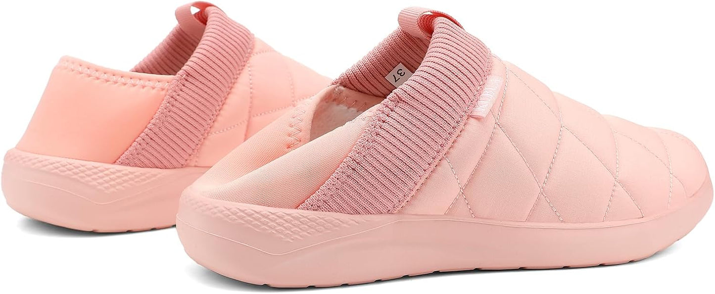 KUBUA Slippers for Men and Womens Indoor House Shoes Plush Slip on Outdoor Garden Loafers