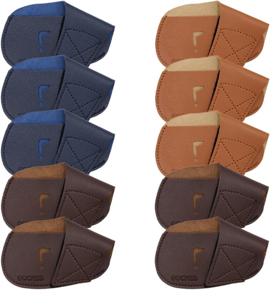 I Golf Iron Headcovers 10pcs PU Fit Both Right-Handed Clubs Golf Club Protector for Titleist