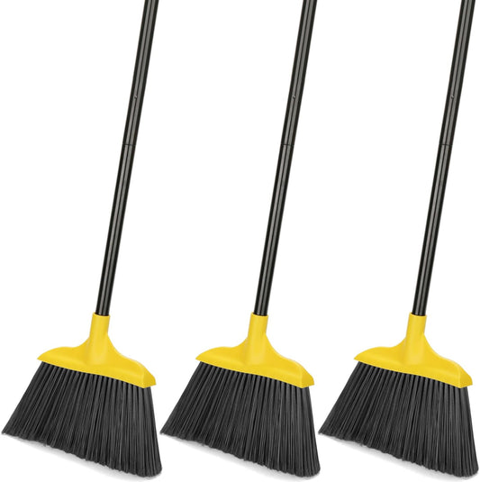 Kefanta 3 Pack Outdoor Broom Heavy-Duty Indoor Commercial Brooms 54 Inches for Courtyard Garage