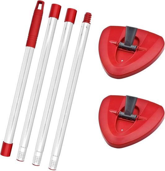 Mop Handle for O Cedar,2 Spin Mop Base for Ocedar, Mop Stick Pole Handle Adjustable 30-58" and