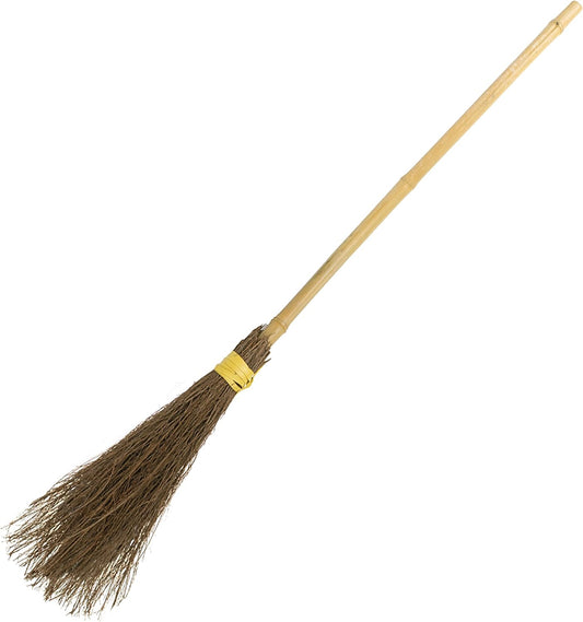 Kangaroo 36" Bamboo Witch Broom Prop - Wizard Staff Witch Broomstick Magic Broom for Kids, Teens &