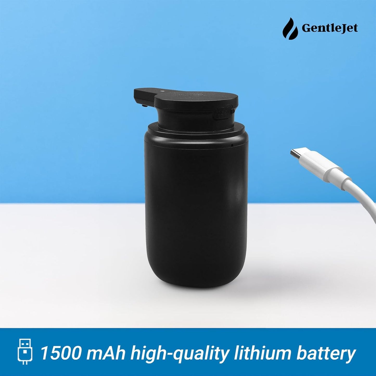 SimpleFoam Automatic Foaming Soap Dispenser - Rechargeable Automatic Soap Dispenser Touchless for Bathroom, Dual Foam Levels, Auto-Clean Mode (SimpleFoam - Black, Foam)