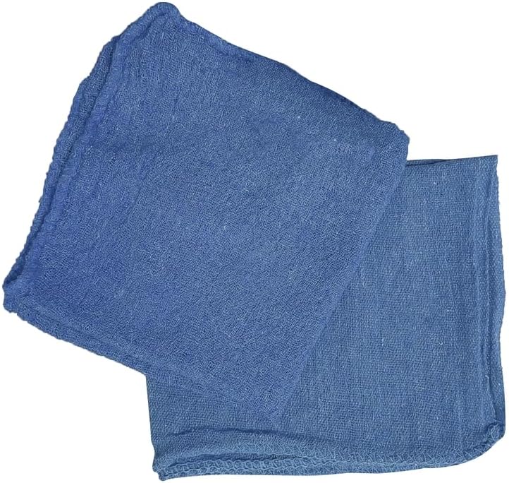 Shop Towels (Blue, 1000-Pack) - Bulk Cleaning Towel in a Bag, Mechanic Cotton Wipes for Car Maintenance, Auto Mechanics & Garage, Wipe Grease & Oil, Machine Wash & Reusable