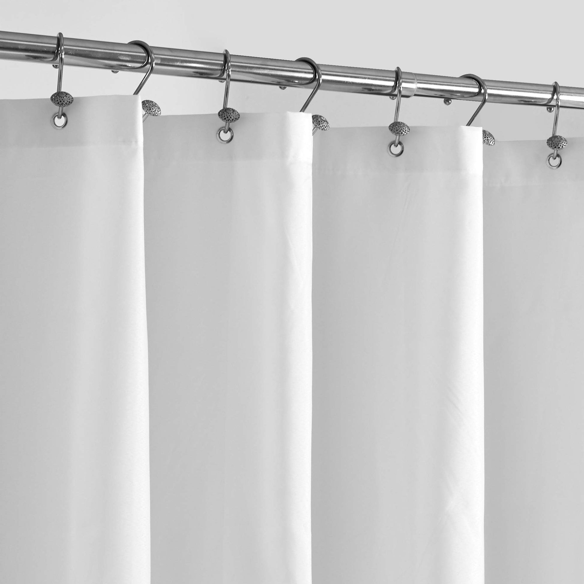 ALYVIA SPRING Waterproof Fabric Shower Curtain or Liner White, 72x72