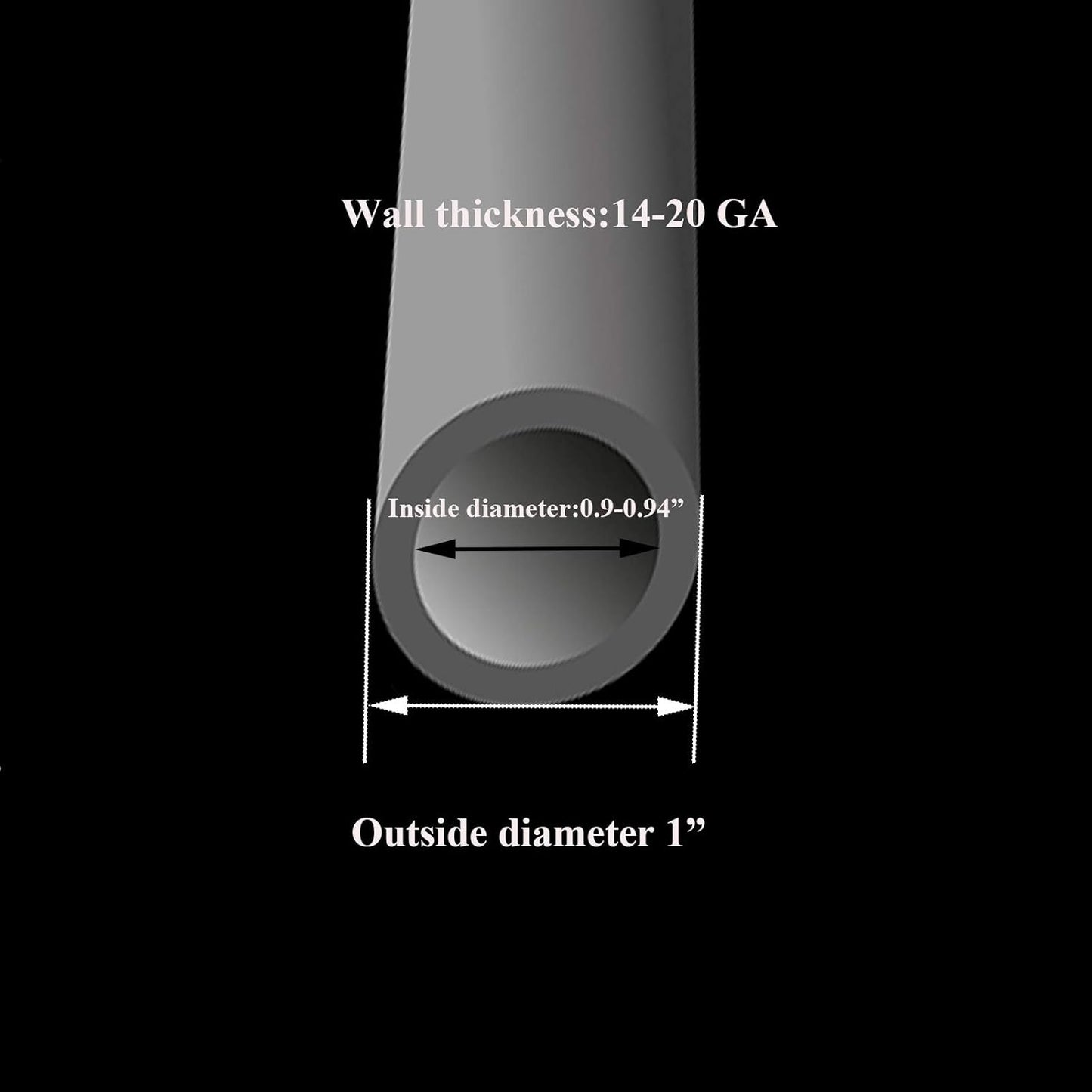 Plastic Plugs Furnigear Tubing End Caps Chair End Caps 1" Outside Bottom Round Tubing Caps Round Furniture Sliders Glides Black (Fit 0.9–0.94" Tube Inner Diameter, 40pack)