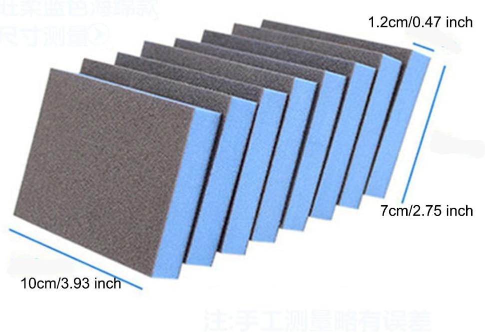 EORTA 8 Pcs Magic Cleaning Sponges Multi-Use Heavy Duty Scrub Scouring Eraser Pads with Carborundum Non-Scratch Emery Cleaner for Kitchen, Bathroom, Pots, Pans, Sinks