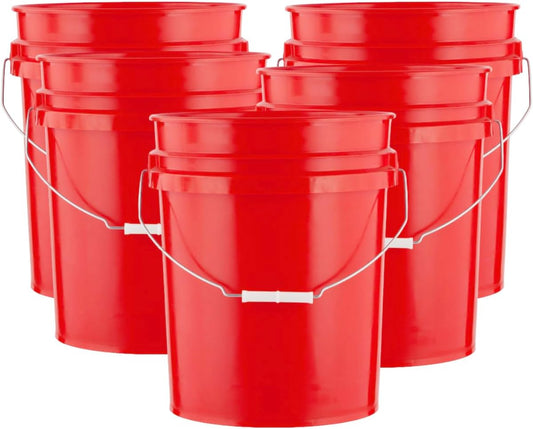 House Naturals 5 Gallon Premium HPDE Plastic Bucket - Made in USA Food Grade Container, BPA Free