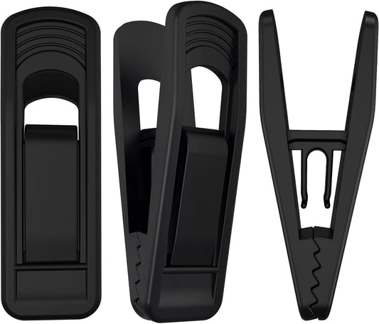 Hanger Clips Perfect for Velvet Hangers (Black, 40 PCS), Non-Slip Plastic Clips Pant Skirt Hanger