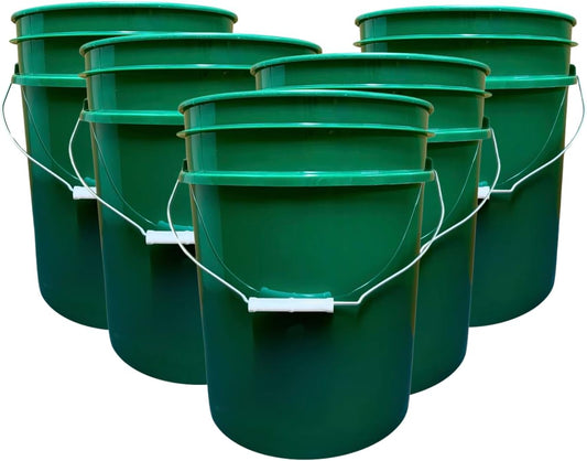 House Naturals 5 Gallon Premium HPDE Plastic Bucket - Made in USA Food Grade Storage Container, BPA