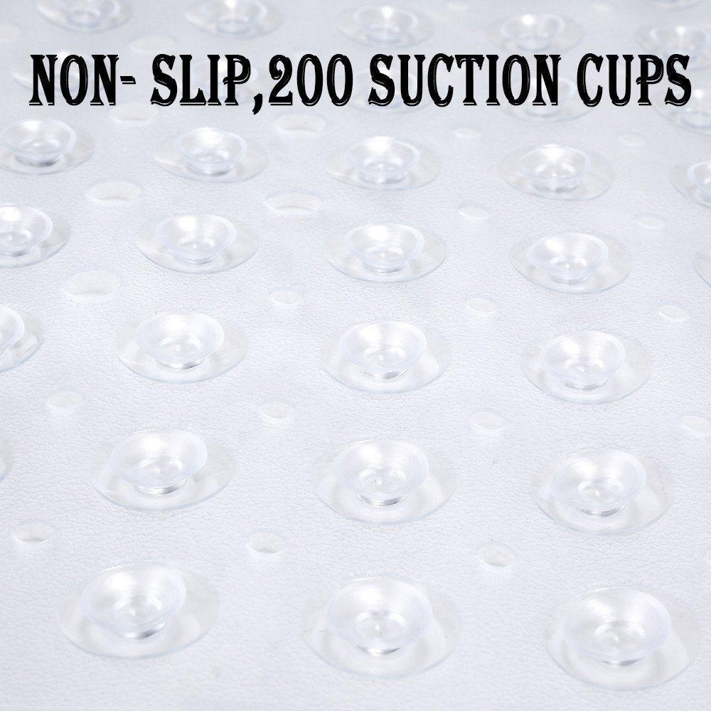 YINENN Bath and Shower Safety Mats 40x16 inch, Non Slip with Suction Cups for Bathroom Stall and