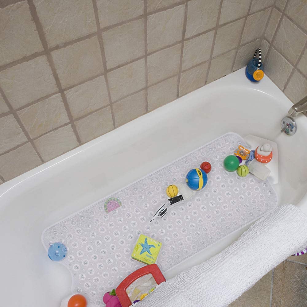 YINENN Bath and Shower Safety Mats 40x16 inch, Non Slip with Suction Cups for Bathroom Stall and
