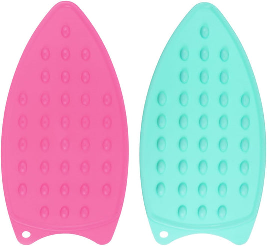 HARFINGTON 2pcs Silicone Iron Rest Pad, Multipurpose Iron Hot Resistant Mat Iron Rest Plate for