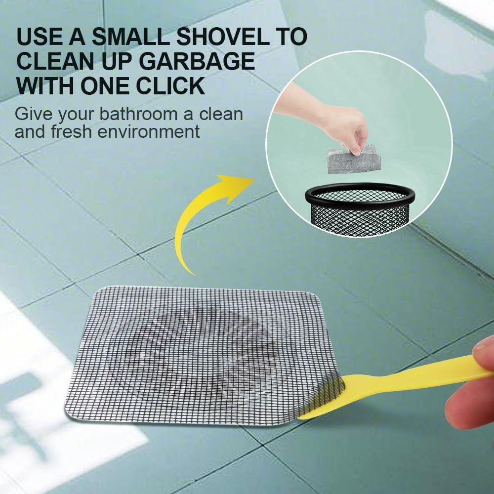 80PCS 4"x4" Disposable Hair Drain Stickers, Anti-Blocking Filter Screen Self-Adhesive Mesh Drain Covers for Bathroom, Bathtub, Sink, Kitchen, Laundry Room, Shower