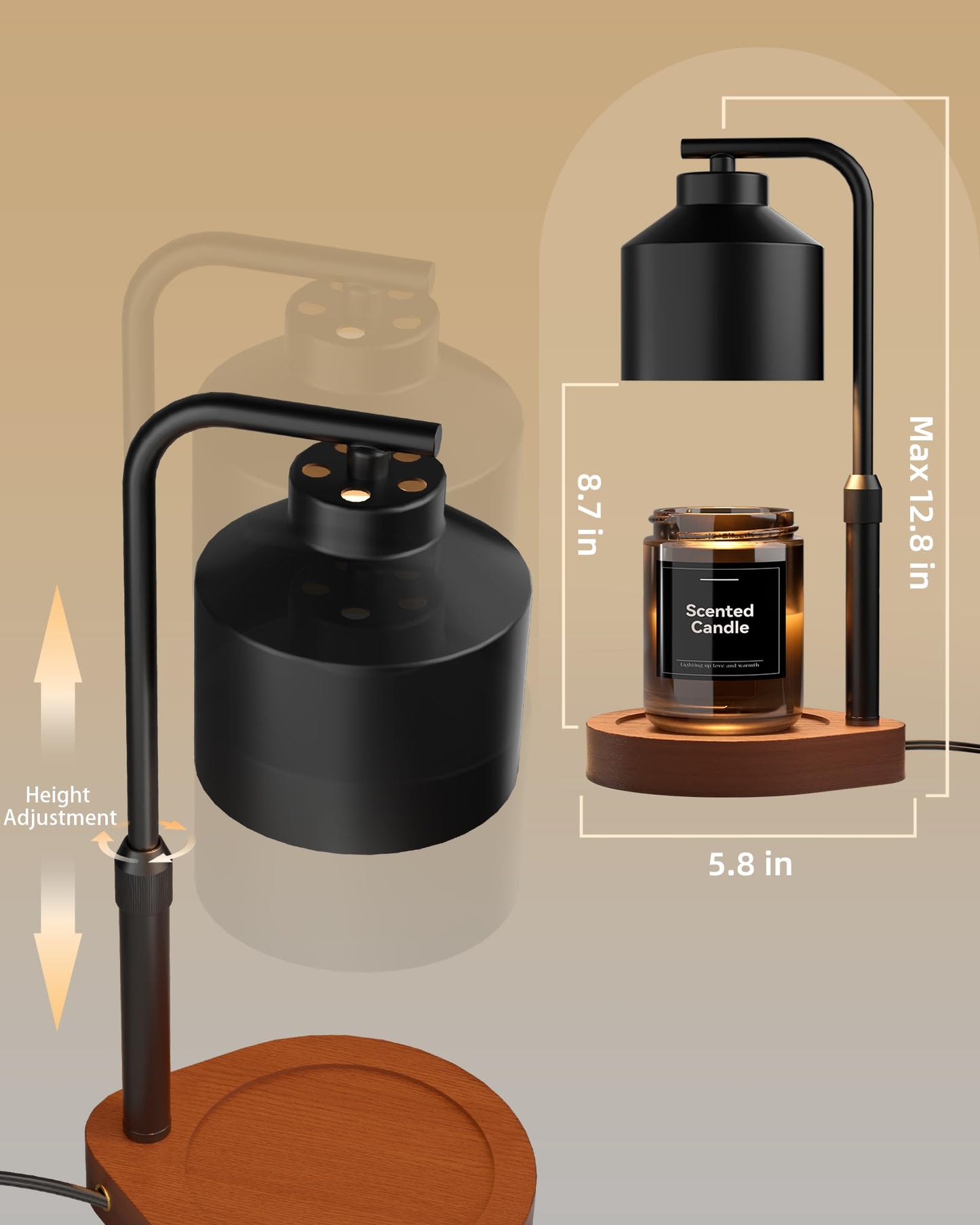 Cozmara Candle Warmer Lamp with Timer, Home Decor Birthday Gifts for Women