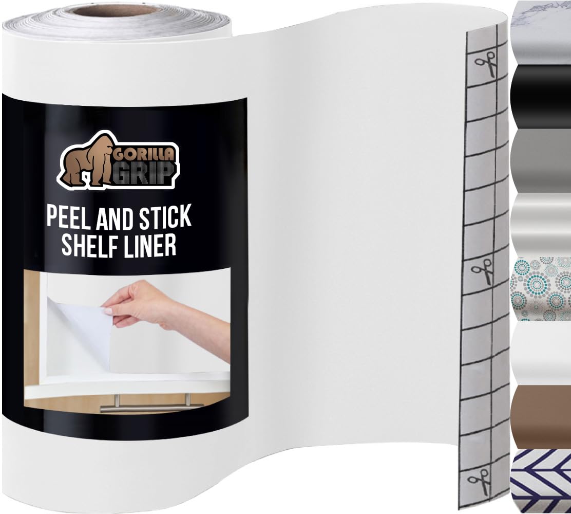 GORILLA GRIP® Peel and Stick Paper, Removable Cover for Books, Shelves, Countertops, Drawers