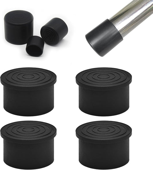 4 Pcs 2" Round Rubber Chair Leg Caps, PVC Table Leg Covers, Flexible & Anti-Slip Furniture Leg End