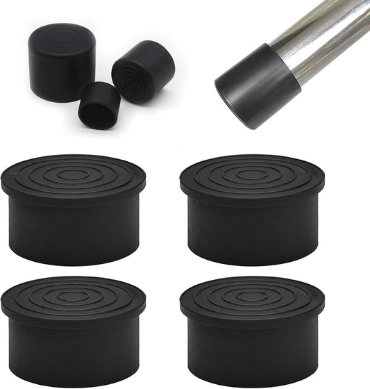 4 Pcs 3" Round Rubber Chair Leg Caps, PVC Table Leg Covers, Flexible & Anti-Slip Furniture Leg End