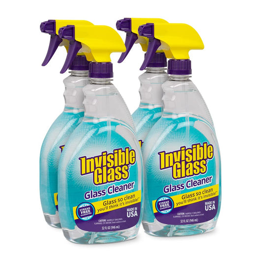 Invisible Glass 92194-4PK Premium Glass and Window Cleaner Spray – Cleans Glass, Windows, Mirrors
