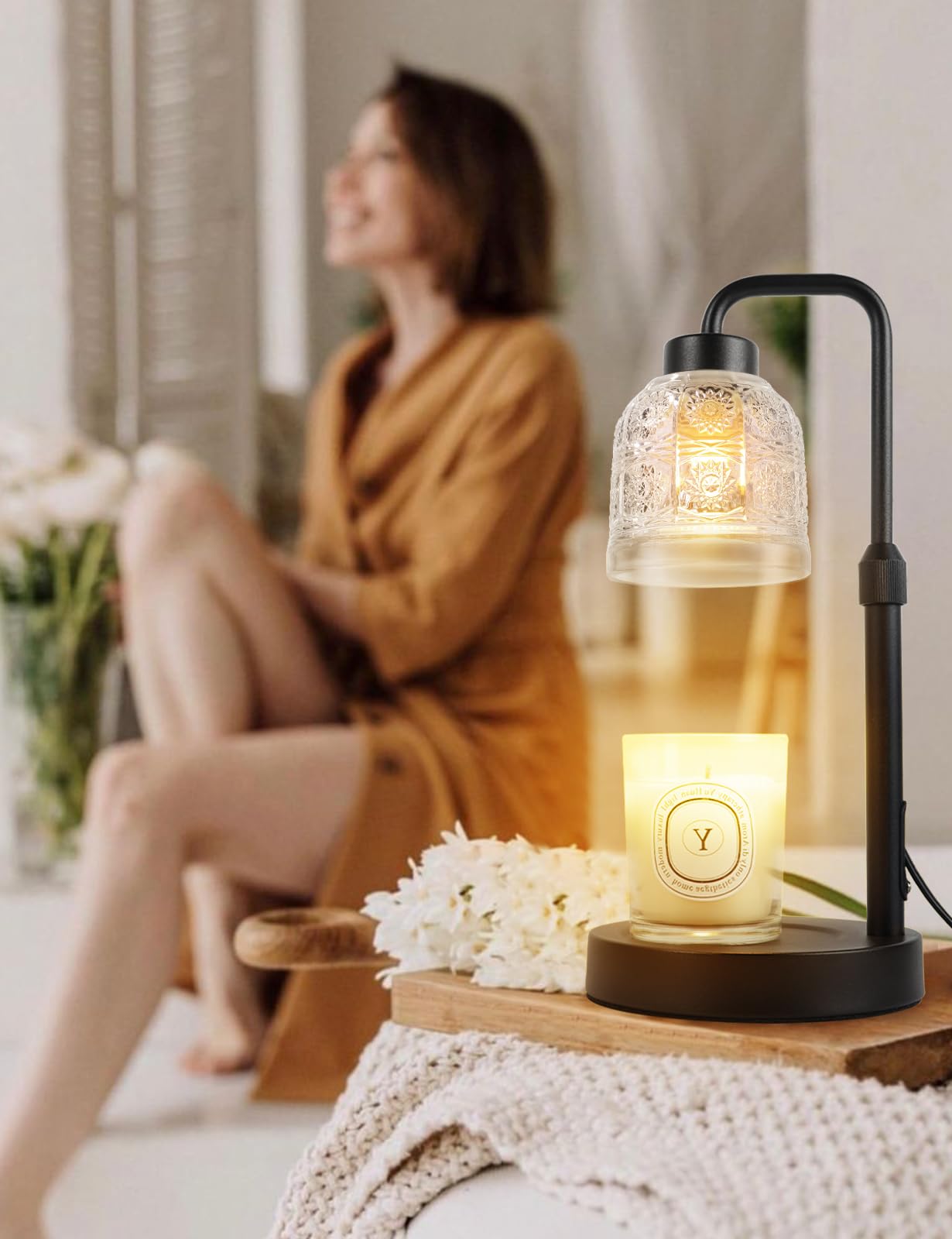 Candle Warmer Lamp with Timer Dimmable, Adjustable Lamp Candle Warmer, Birthday Gifts for Women