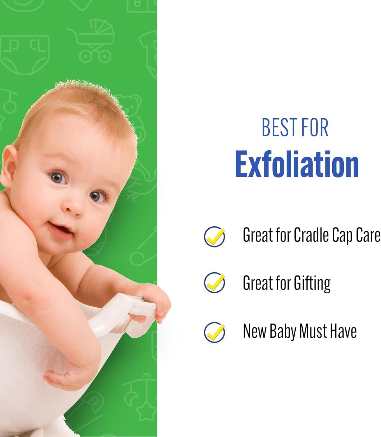 Baby Buddy Baby Bath 4in Assorted Sea Sponges, Absorbent Natural Sea Sponge, Soft on Tender Skin, Biodegradable, Hypoallergenic, Bath Accessories for Bathing, 3 Pack