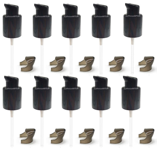 TIHOOD 10PCS Replacement Foundation Pump Black Plastic Cosmetic Liquid Foundation Makeup Pump Replacement Tool