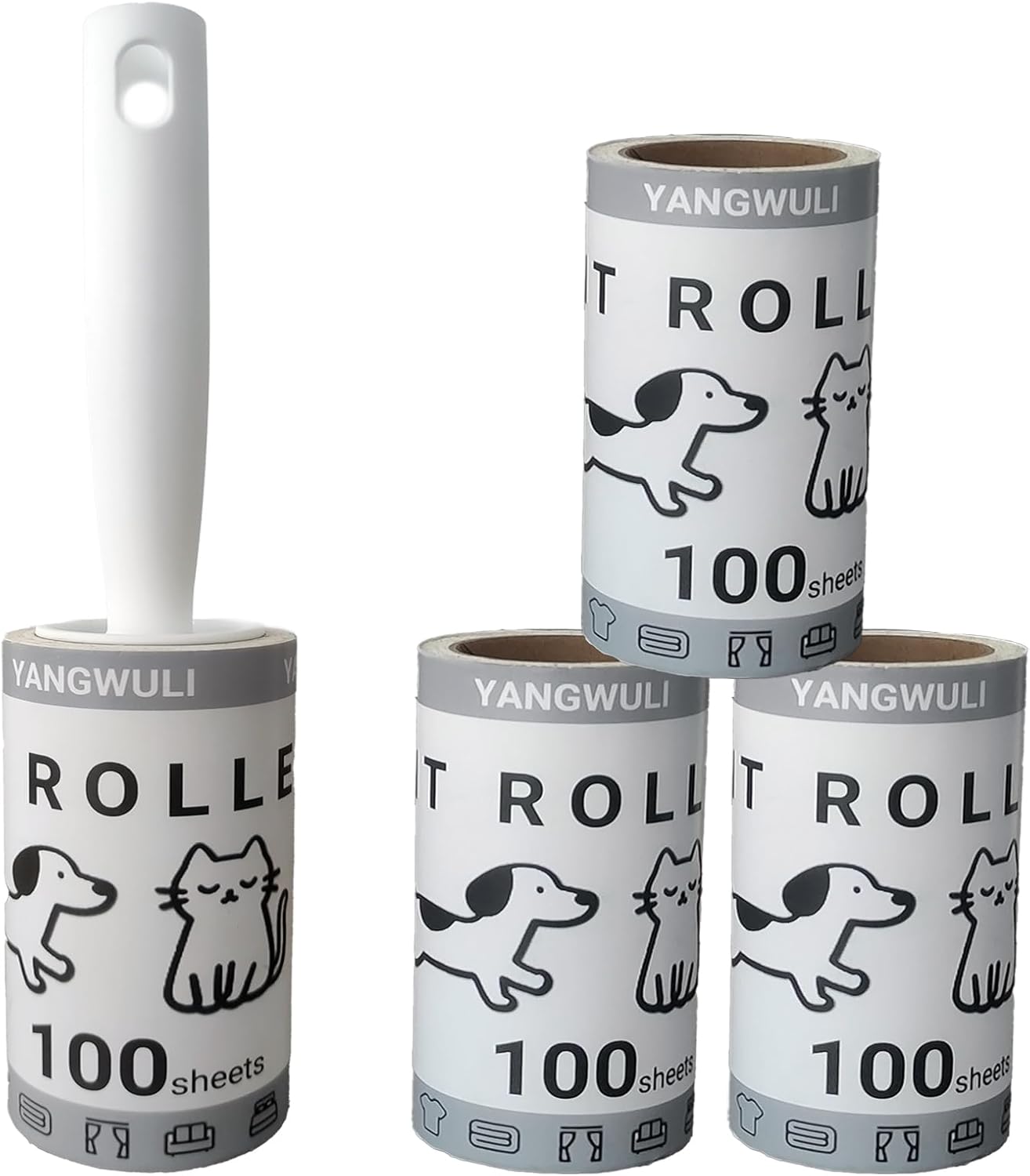 Lint Rollers for Pet Hair Extra Sticky, 400 Sheets Mega Value ，Clothing Hair Remover, Dog and Cat Hair Remover, Sofa Hair Roller, Hair Remover for Clothes, Furniture, and Carpets