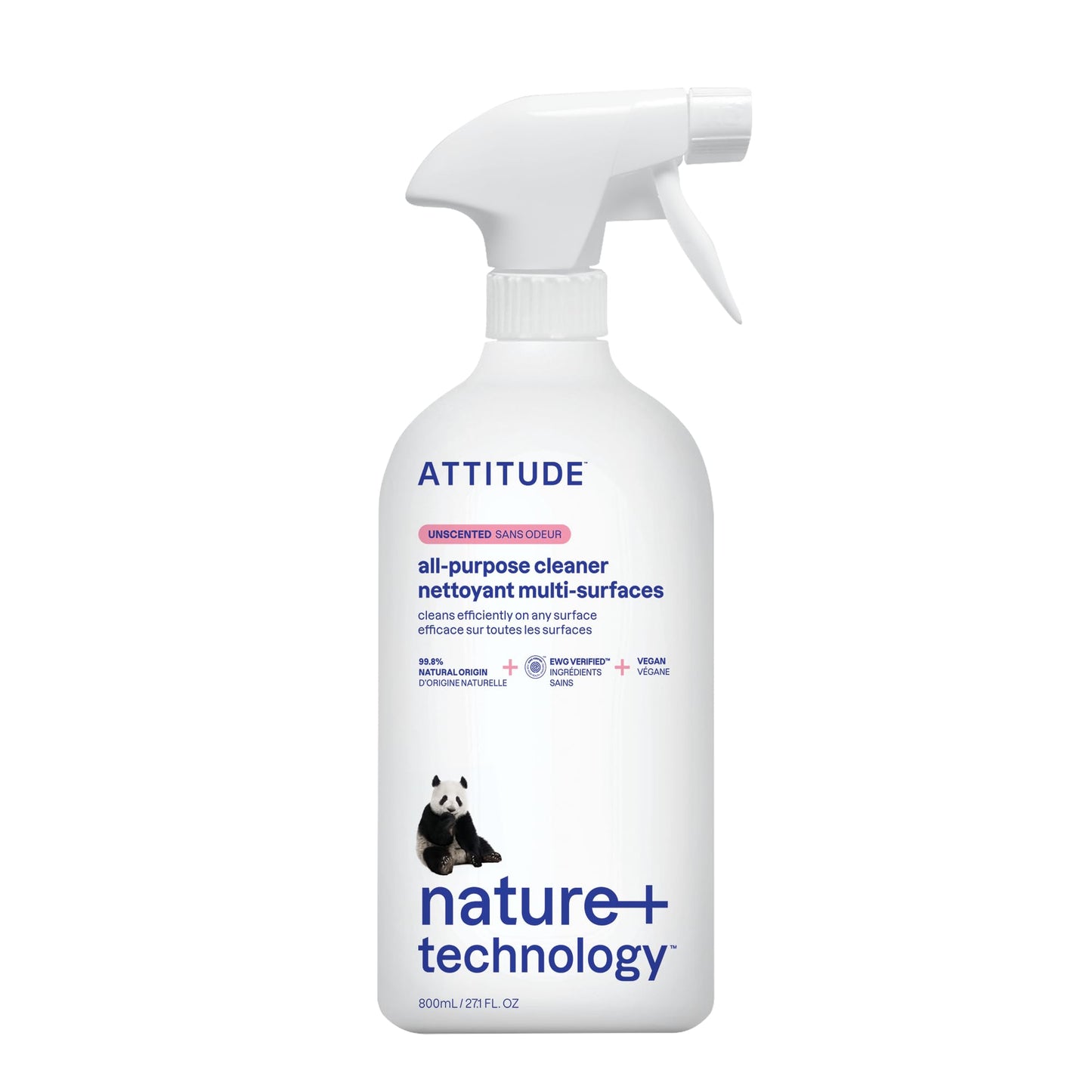ATTITUDE All Purpose Cleaner Spray, EWG Verified, Vegan, Made with 94% Plant-Based Ingredients