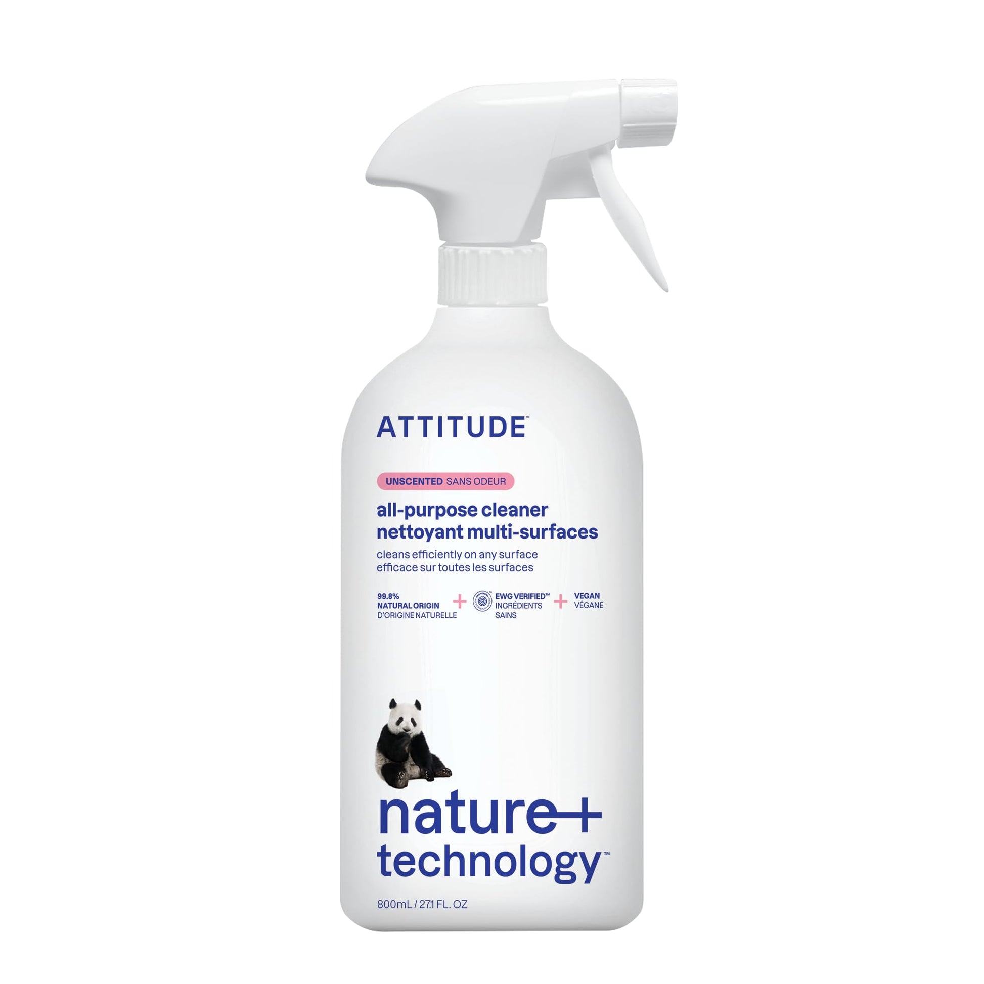 ATTITUDE All Purpose Cleaner Spray, EWG Verified, Vegan, Made with 94% Plant-Based Ingredients