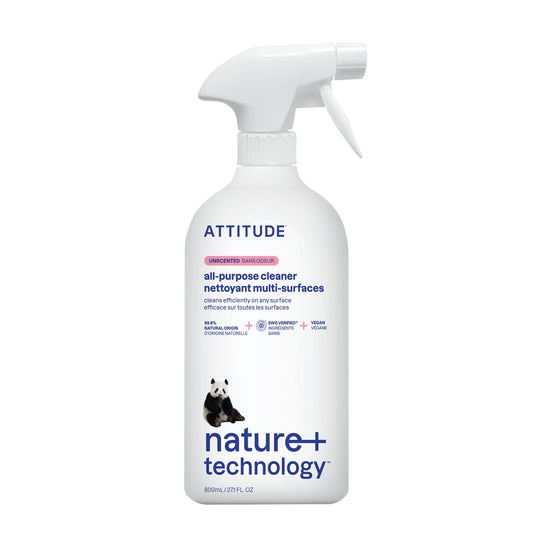 ATTITUDE All Purpose Cleaner Spray, EWG Verified, Vegan, Made with 94% Plant-Based Ingredients