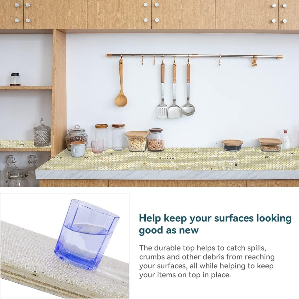 Shelf Liner, 20 Inch x 12 Feet Shelf Liner Non Adhesive, Drawer Liner Non Slip Kitchen Mat Waterproof Oil-Proof for Kitchen Cabinet, Shelves, Refrigerator, Storage, Desks, Easy to Trim