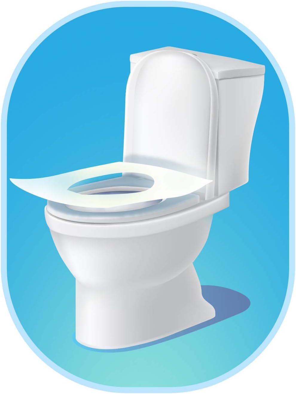 Rockland Guard Toilet Seat Cover - Flushable & Disposable Toilet Seat Cover for Bathroom - Road Trip Accessories & Travel Essentials for Kids & Adults - 20 Resealable Packs with 10 Sheets - 200-Count