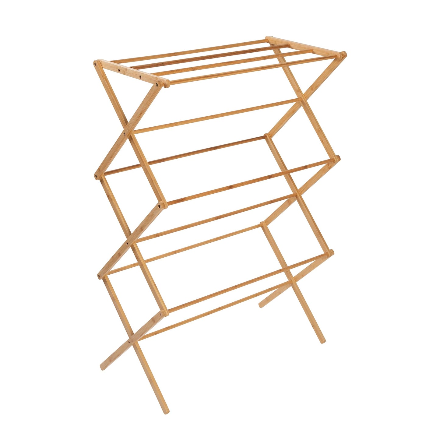 Honey-Can-Do Collapsible Bamboo Drying Rack – Sturdy & Foldable Laundry Drying Rack, Space-Saving &