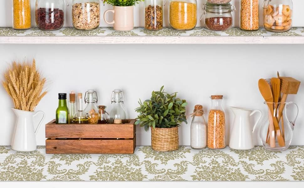 Shelf Liner Non Adhesive, 12 Inch x 50 Feet Cabinet Liners for Pantry Drawer Vanity, Drawer Liners Strong Grip Non Slip Waterproof, Shelf Liners for Kitchen Cabinets