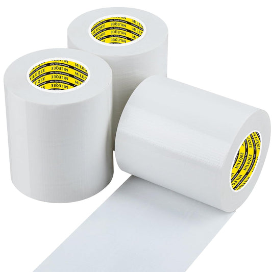 3Pack Duct Tape Heavy Duty Single Sided, Strong Adhesive High Strength, Waterproof Mesh Tape for