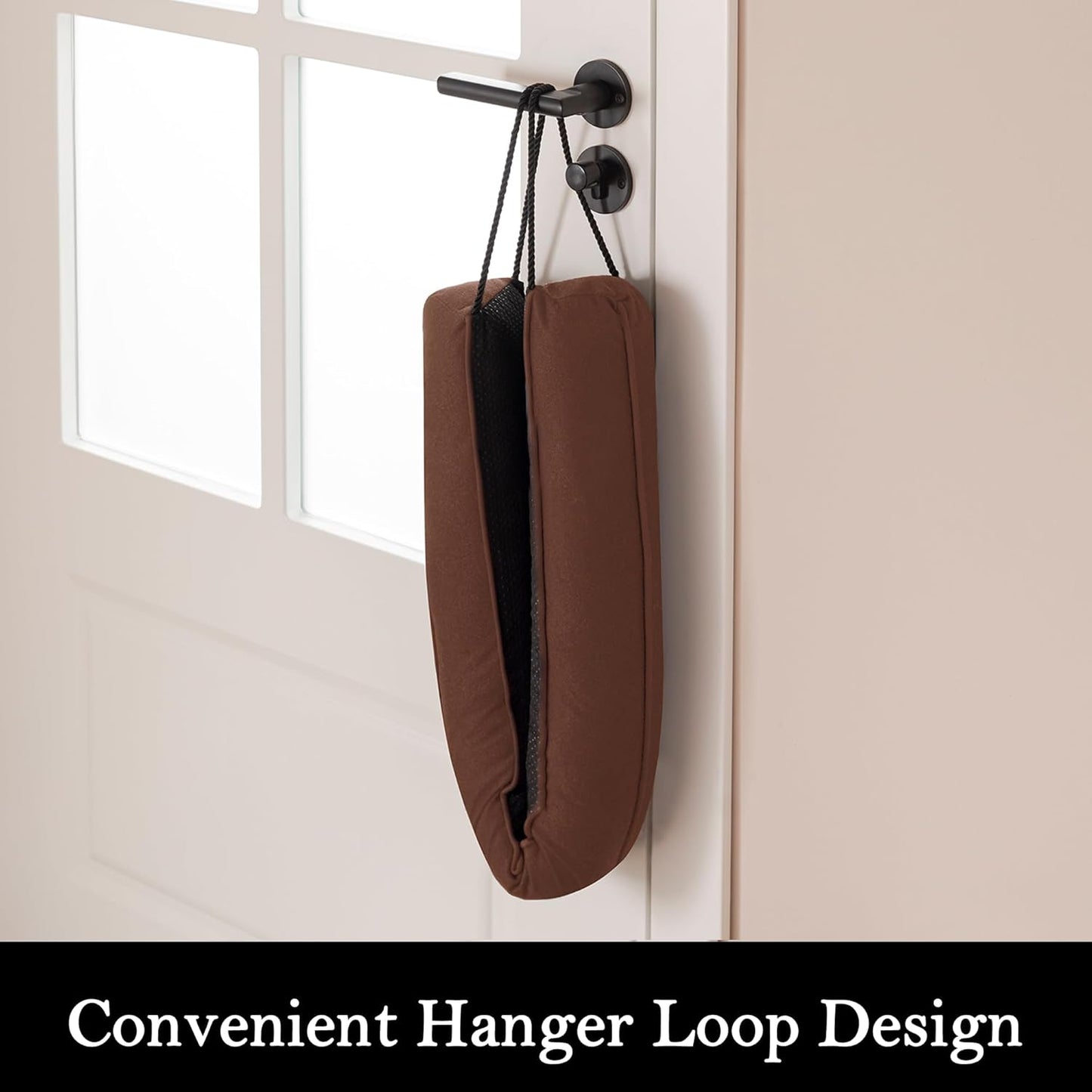 Sunolga 36" Door Draft Stopper Blocks Hot and Cold Air with Removable Washable Cover for Gaps Up to 3", All-Season Seal for Noise, Door Sweep for Bottom of Door and Window, Home Essentials, Coffee