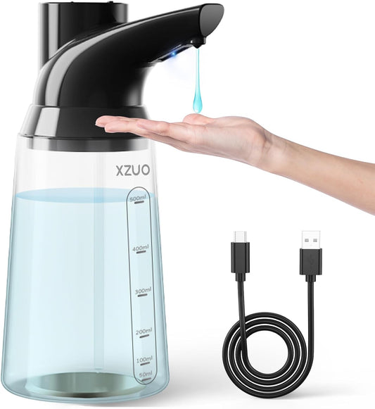 Automatic Soap Dispenser Touchless 23.7oz/700ml Rechargeable Liquid Soap Bottle with Motion Sensor for Bathroom & Kitchen