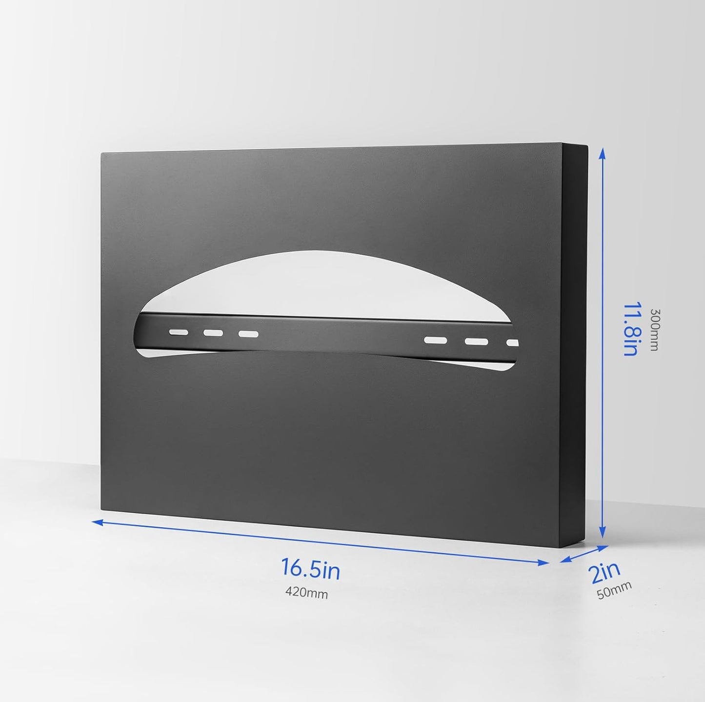 Toilet Seat Cover Dispenser Wall Mounted Stainless Steel Matte Black