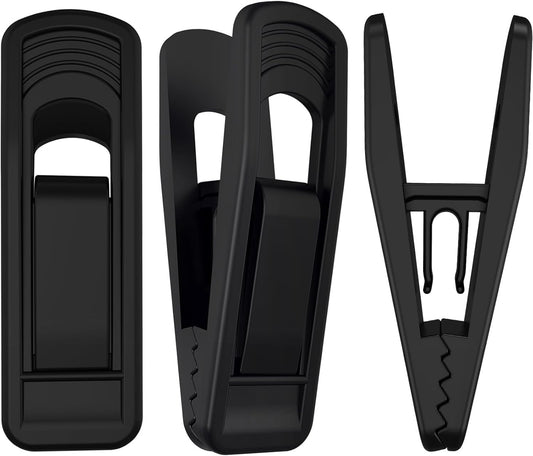 Hanger Clips Perfect for Velvet Hangers (Black, 20 PCS), Non-Slip Plastic Clips Pant Skirt Hanger